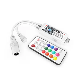 

DC9-28V 3CH Android IOS Amazon Alexa MINI WiFi RF 21Keys RGB Controller
