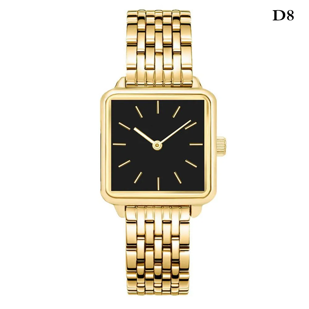 POFUNUO Fashion Casual Quartz wristwatches Dresses Watch Women Quartz Watch Luxury Bracelet Alloy Watches