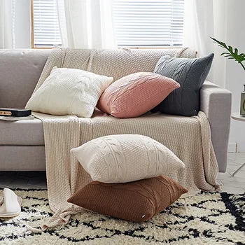 

Zhen Fang-Double Twist Style Pillows Wool Creative Home Sofa Cushion Pillow Shell