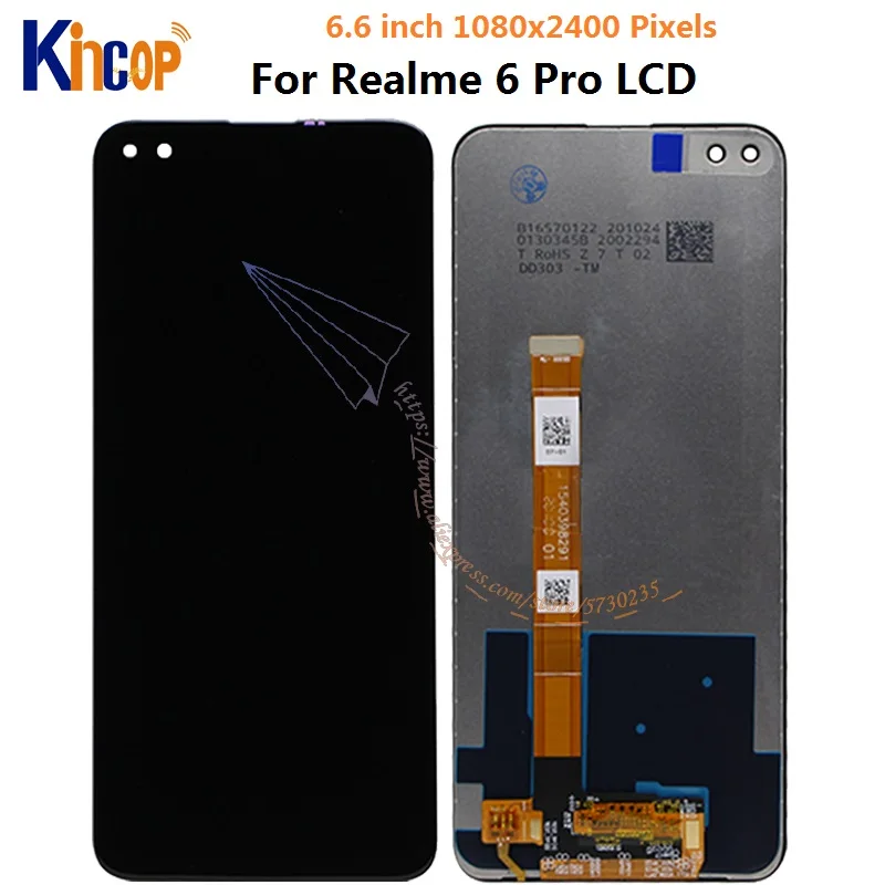 for Realme 6 lcd RMX2001 LCD with frame Display Digitizer Touch Screen Replacement for OPPO Realme 6 Pro lcd RMX2061, RMX2063 screen for lcd phones best