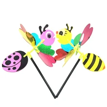 1 шт. блестки пчелы форма ветряная мельница для детей на открытом воздухе игрушечное животное красочная игрушка Winnower сад двора Декор Ветер Спин игрушка