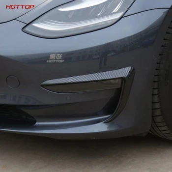 

ABS Front Fog Eyebrow Trims for Tesla MODEL 3 2018 2019 Wind knife style