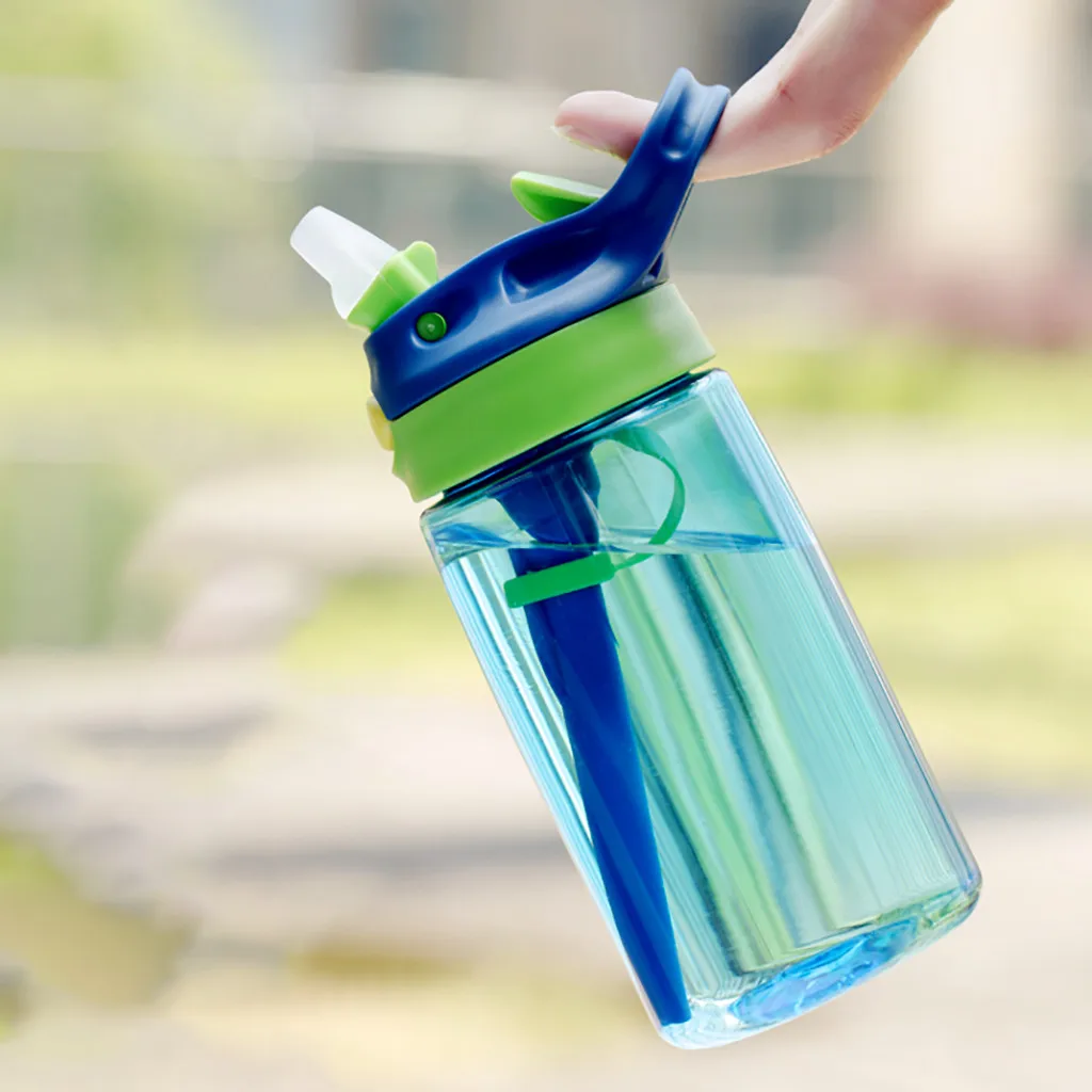 Bicycle Hiking Camping Flip Up Straw Drink Sport Hydration Water Bottle Safe