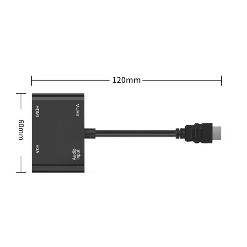 1080P HDMI к HDMI/VGA кабель конвертер адаптер с аудио 3 5 мм USB порт для ноутбука ПК