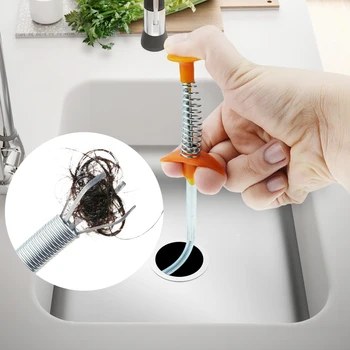 

60CM Sewer Dredger Spring Pipe Dredging Tool Household Hair Cleaner