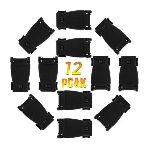 

12 Packs Black Outdoor Equipment Gadget Carabiner Hunting Attachment Practicality Climbing Clip Camping Climbing Clip