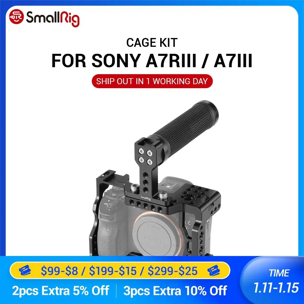 Клетка для камеры SmallRig A7M3 Sony A7RIII/A7III с ручкой ручной видеосъемки|Моноподы| |