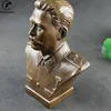 Antique Brass Russian Great Man Leader Joseph Stalin Bust Bronze Statue BIG Figurines Retro Copper Desktop Ornament Decor Crafts 5