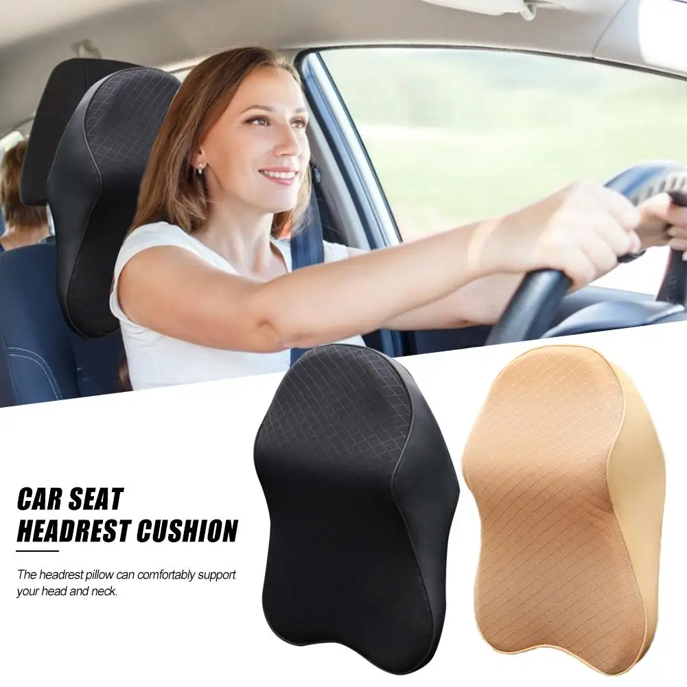 Car Seat Headrest Pillow Head Neck Rest Soft Memory Foam Support Cushion Pad UK 