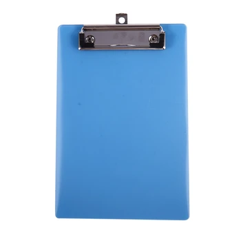 

Office School Spring Loaded A5 Paper Holding File Clamp Clip Board Blue