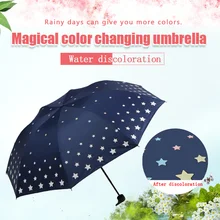 2019 Creative 1pcs Colour Changing Umbrella gradient Rainbow Novelty pocket umbrella rain women parasol ladies reverse umbrellas