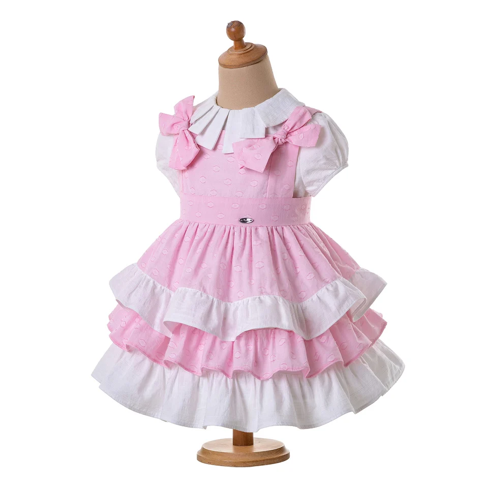 Cutestyles/комплект одежды розового цвета для девочек белая блузка с многослойным