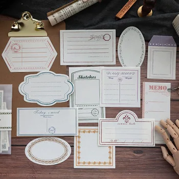 

6 Packs Total 240PCS Vintage Frames Theme Retro Post Memo Pad 95mm*135mm Cool Label Paper Notes