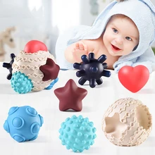 Balles sensorielles 6 en 1 pour bébé, ensemble de balles de Massage souples et multi texturées, jouets pour bébés de 0 à 12 mois 