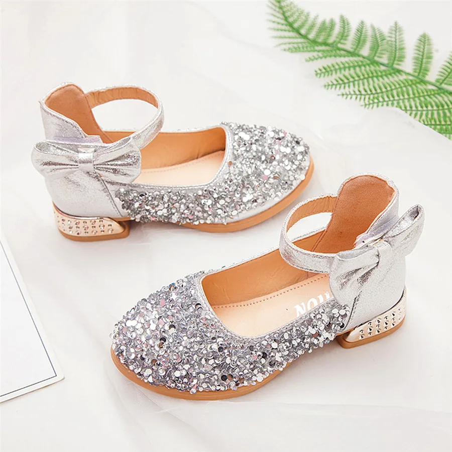 Girls shoes baby autumn and winter child baby girl bow princess shoes small shoes beads princess shoes children's shoes 35A12 (34)
