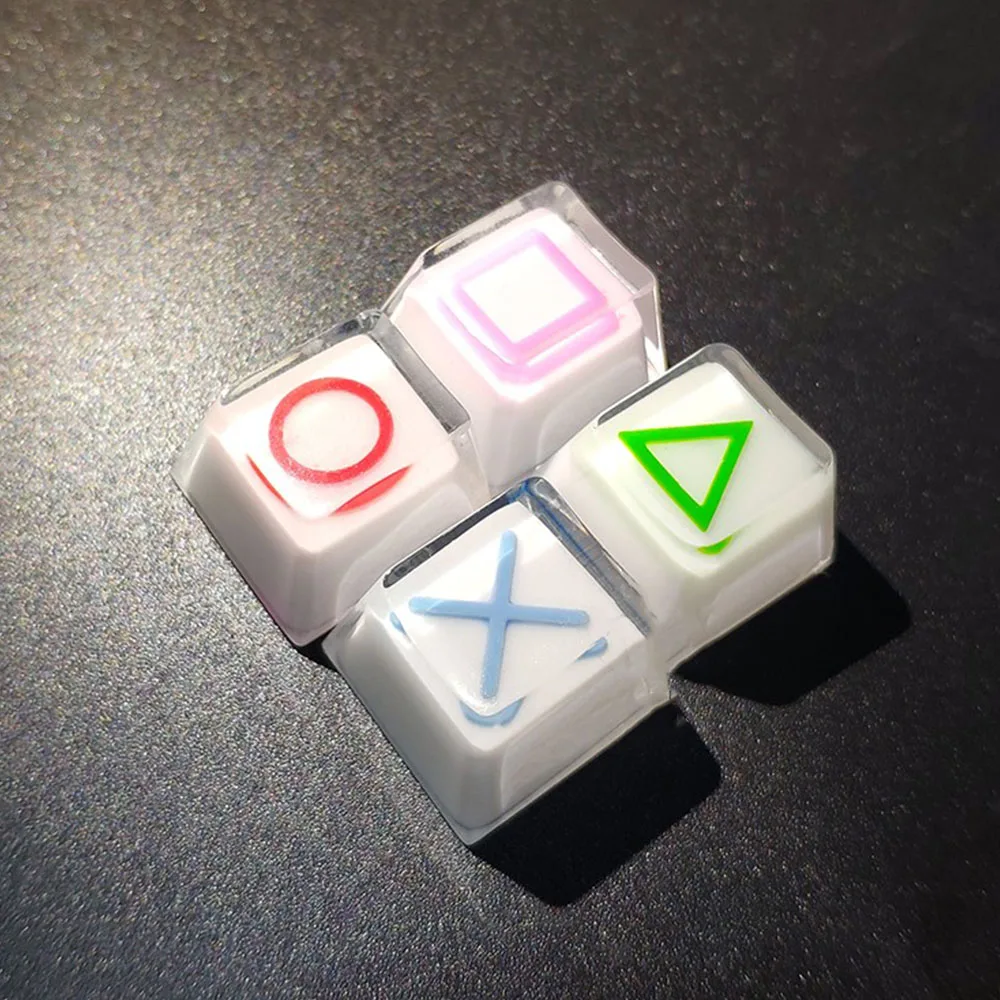 DIY PS4 Handle Design Backlight Resin Keycaps For Cherry Mx Switch Mechanical Keyboard Key Cap Replace OEM White Color | Компьютеры и