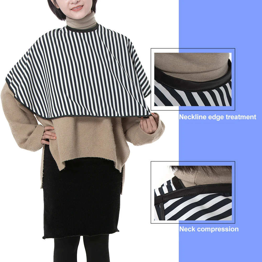 Adult Striped Haircut Cloth Long Haircut Apron Perm Dye Hair Cloth 140x160cm US Spain Fast Shipping