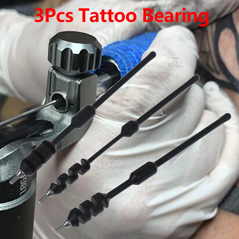 3Pcs/set Black Replacement Rotary Tattoo Machine Part Copper Wheel Bearing Accessories
