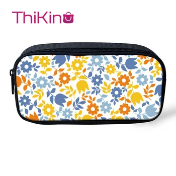 

Thikin Floral Pattern Pencil Bags for Teens Pen Bag for Students Pencil Case Girl Makeup Storage HandBags Pen Purses for Kids