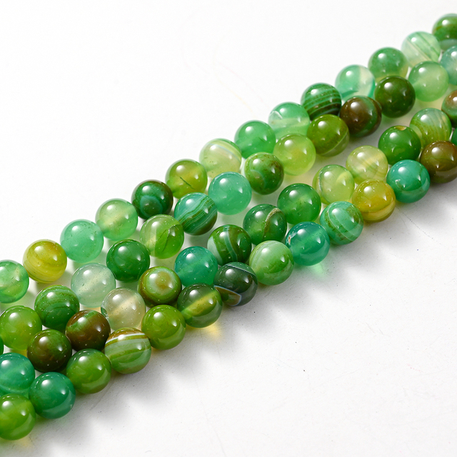 Stone Beads Green Agates Tiger Eye Aventurine Jades Amazonite Bead for Jewelry Making DIY Bracelet Necklace Accessories