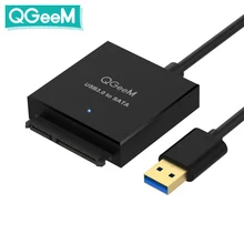 QGeeM SATA USB adaptörü USB 3.0 2.0 kablo Sata dönüştürücü için Samsung Seagate WD 2.5 3.5 HDD SSD sabit disk USB Sata adaptörü