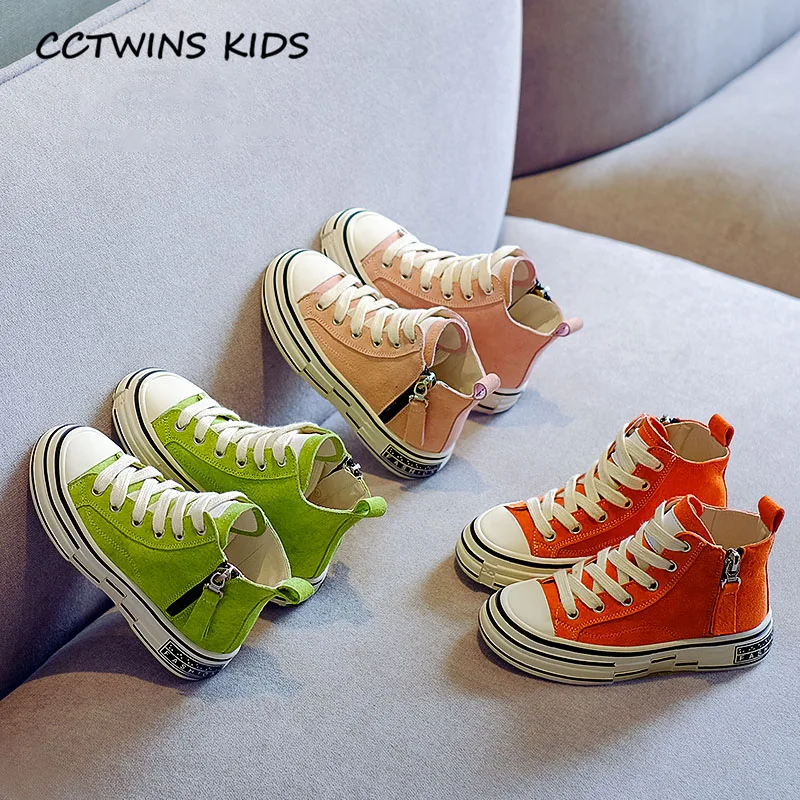 CCTWINS/детская обувь; коллекция года; сезон осень; модные детские высокие кроссовки; натуральная кожаная обувь для мальчиков и девочек; спортивная обувь; Traienrs FH2632