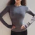 SALSPOR Sexy Women Solid Printing Sport Shirts Solid Color High Elastic Gym Yoga Top Running Breathable Long sleeve T-Shirts Top