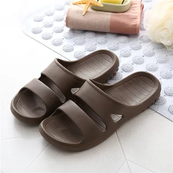 

2020 Men's Shower Pool Slippers Home Indoors Soft Comfortable Shoes Simple Skidproof Lightweight Bath Slippers Floor Shoes