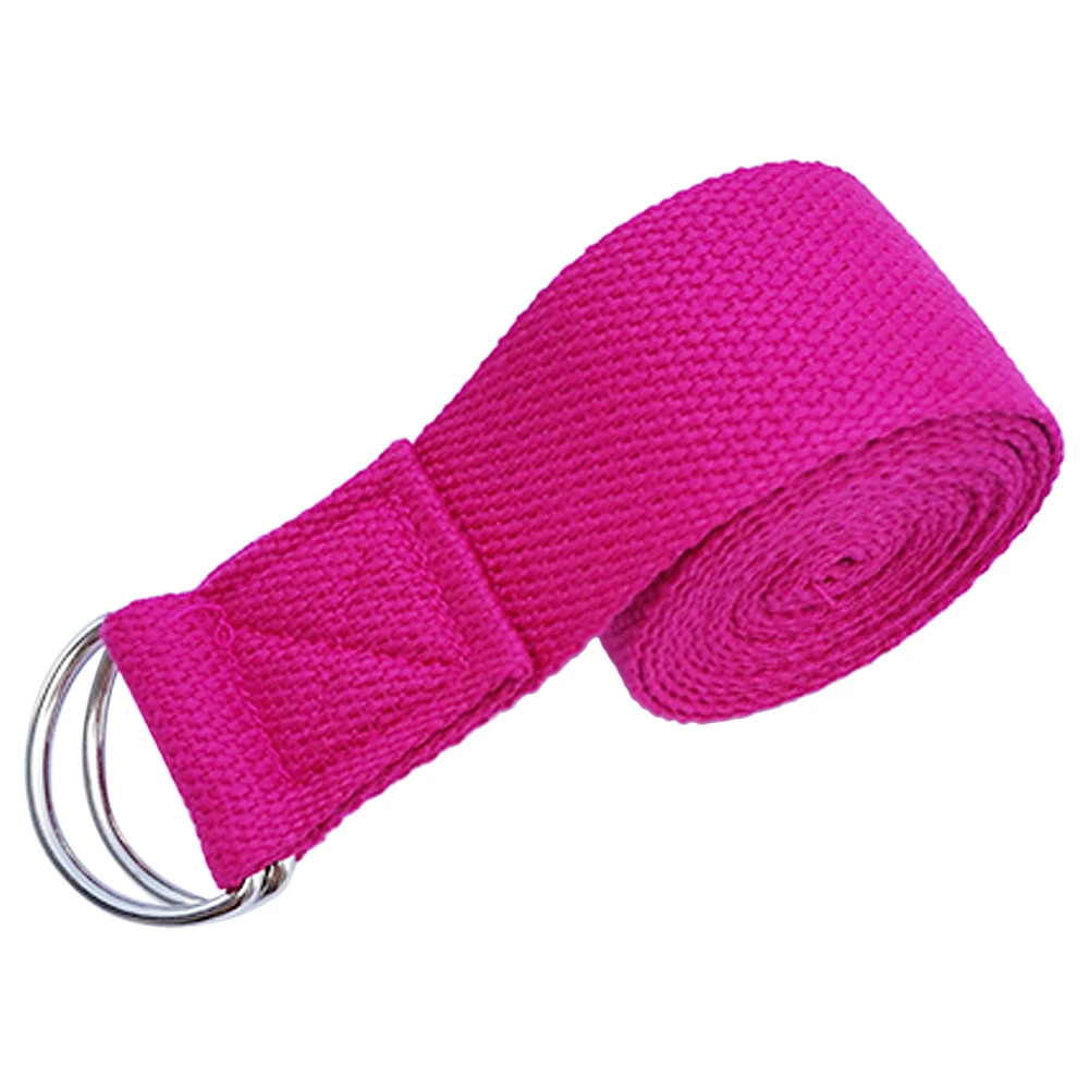 250*3,8 см/183*3,8 см растягивающийся ремень для йоги, регулируемый ремень для йоги, растягивающийся ремень для йоги с d-образной пряжкой - Цвет: Pink 250X3.8cm
