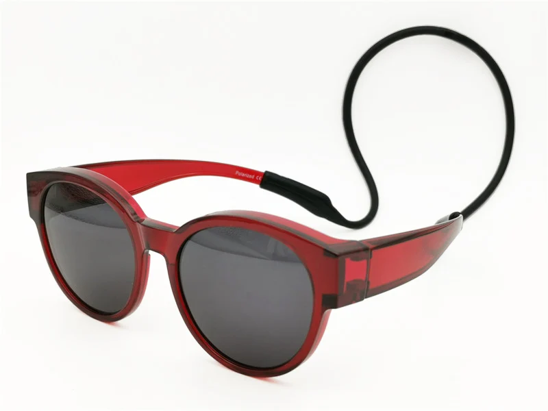 wine red-black len 5803 подходит для путешествий и занятий спортом солнцезащитные очки с подвесными силиконовый шнур UV400 поляризованные анти-скольжения rectro fullim подходит более чем надевать очки - Цвет линз: wine red-black len