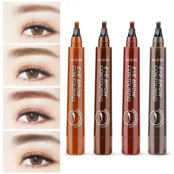 

Four Fork Liquid Eyebrow Pencil Extremely Fine Waterproof And Cosmetics Sweatproof Eyebrow Pencil Long-lasting Tools
