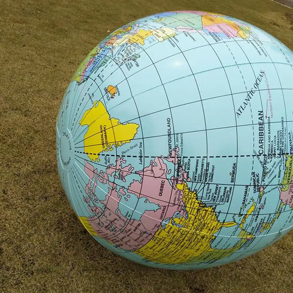 大インフレータブル地球 90 センチメートル早期教育インフレータブル地球世界地理グローブ地図バルーンおもちゃビーチボール子供のおもちゃ Toy Balls Aliexpress