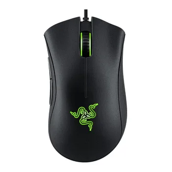 

Razer DeathAdder Essential Wired Gaming Mouse Mice 6400DPI Optical Sensor 5 Buttons Green backlight For Laptop Computer PC Gamer