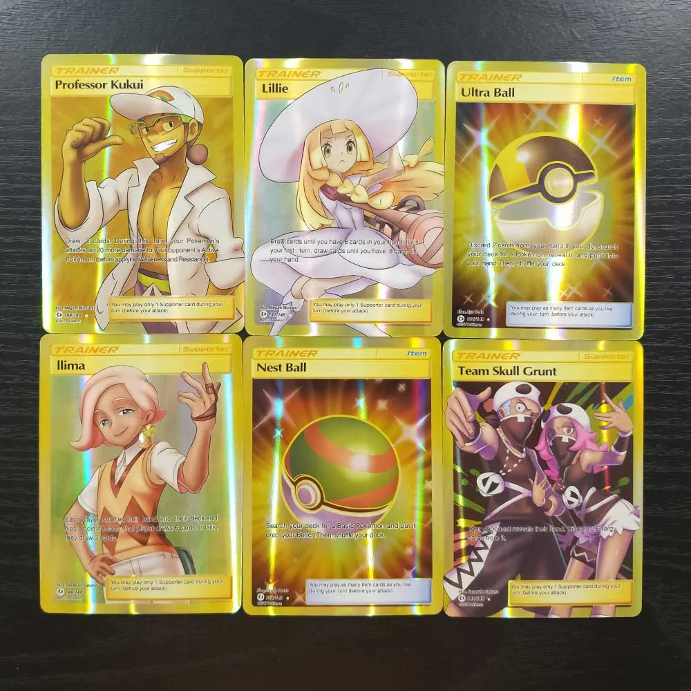 TAKARA TOMY Pokemon Cards Battle Shining Card Board Game Children Toys Gifts 89 GX 11 Trainer 100pcs Flash Cards Collections