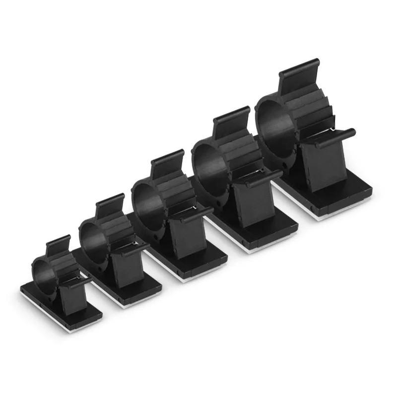 Cable Clip Adjustable Organizer Plastic Mounts Clamp Cord Management Holder Fixed 10PCS For Car Desk