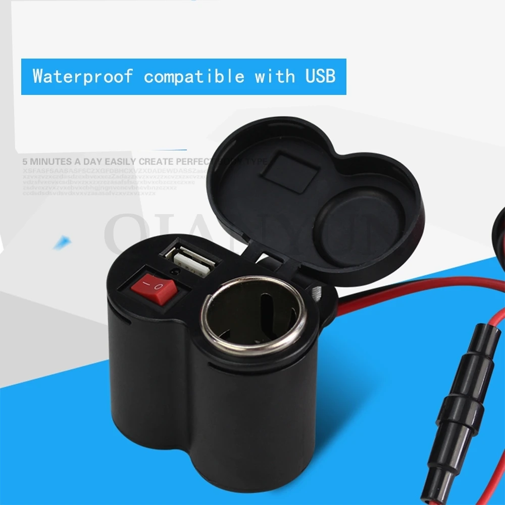 12 В автомобильный мотоцикл велосипед Водонепроницаемый прикуриватель USB зарядное устройство разъем 1 шт. для Suzuki GSXR1300 GSX650F GSX1250 TL1000R