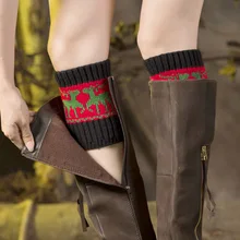 La MaxPa/, ботинки из кожи лося носки гетры зимние короткие гетры женские однотонные Теплые осенние вязаные женские гетры k2174