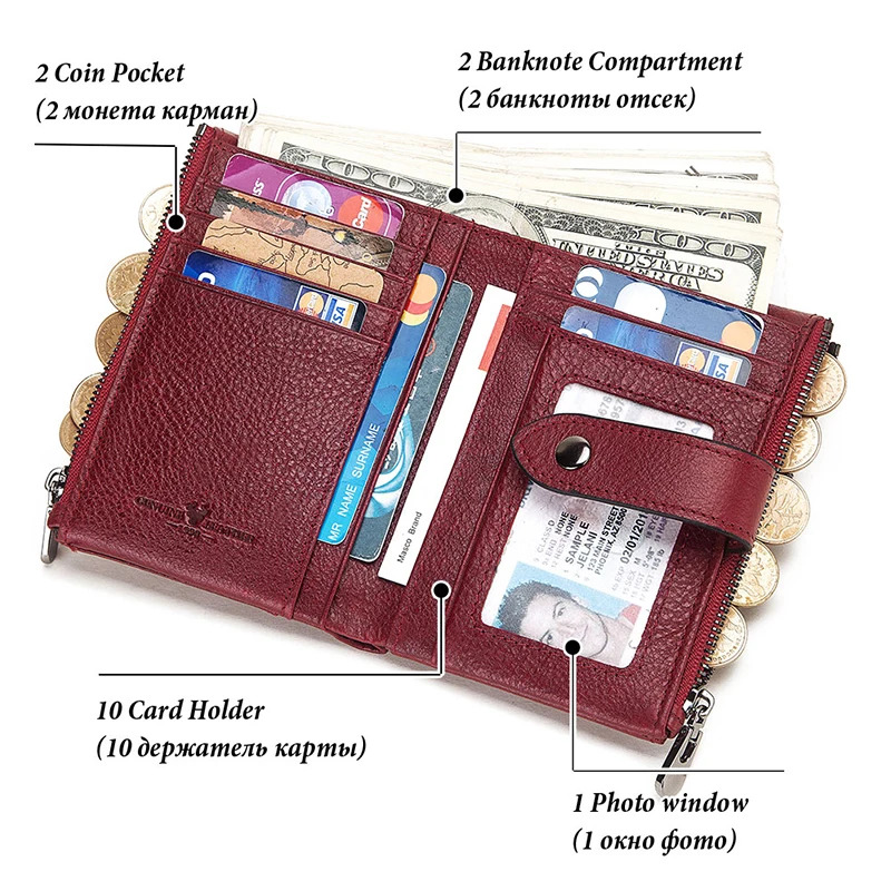 Кошелек GZCZ Rfid из натуральной кожи мужские бумажники Crazy Horse кошелек Короткий