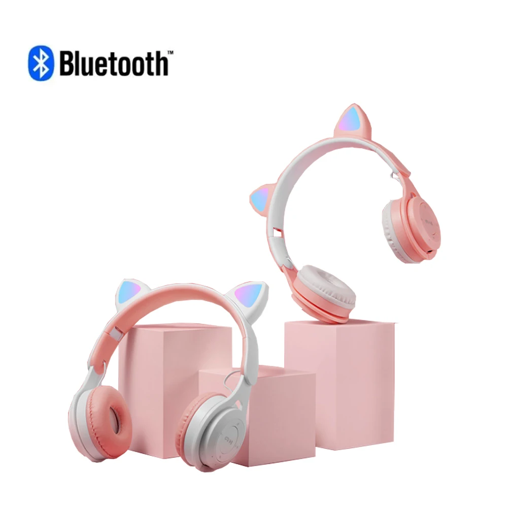 Беспроводные Bluetooth-наушники складные со светодиодной подсветильник кой и