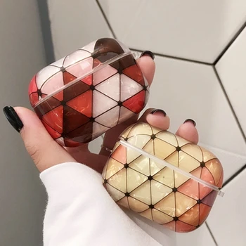 

Multi-colored Grid Shell Pattern Case For Apple AirPods Pro Bluetooth Wireless Earphone Protective Cover For Air Pods pro 3