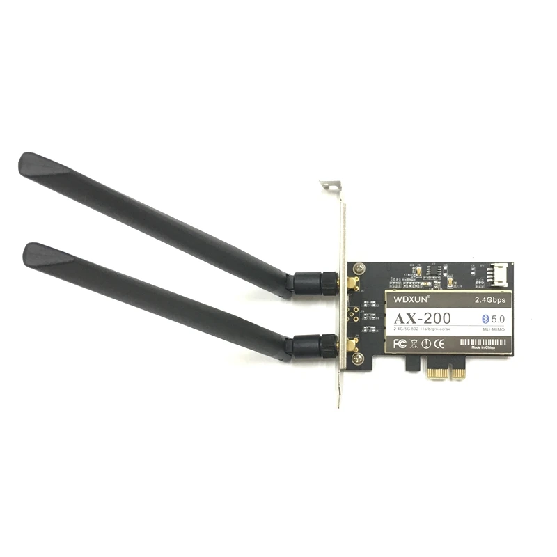 Двухдиапазонный 2,4 Гбит/с беспроводной сети AX200NGW Wifi PCI-E 1X карта для Intel AX200 2,4G/5 ГГц 802.11ac/ax Wi-Fi Bluetooth 5,0 адаптер