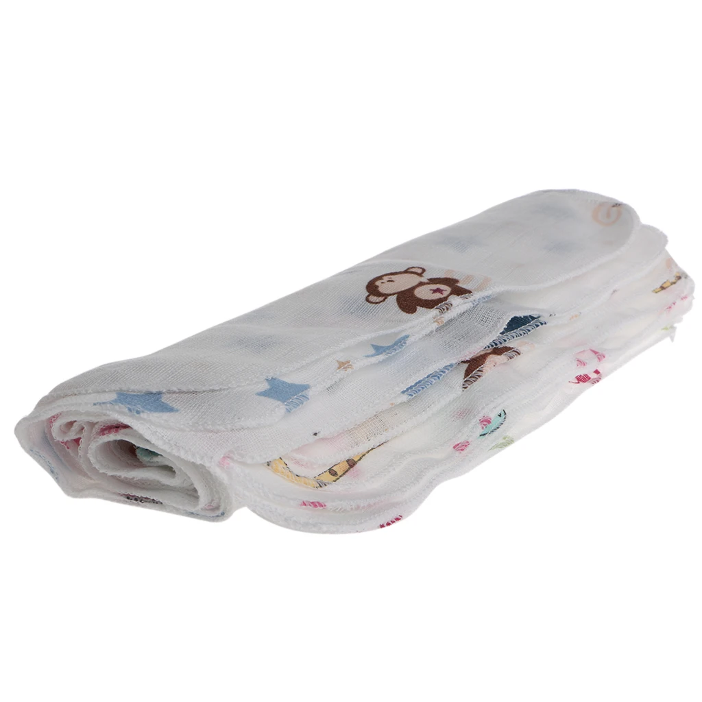 10 шт. детское полотенце 28*28 см муслиновое полотенце носовые платки Двухслойное полотенце