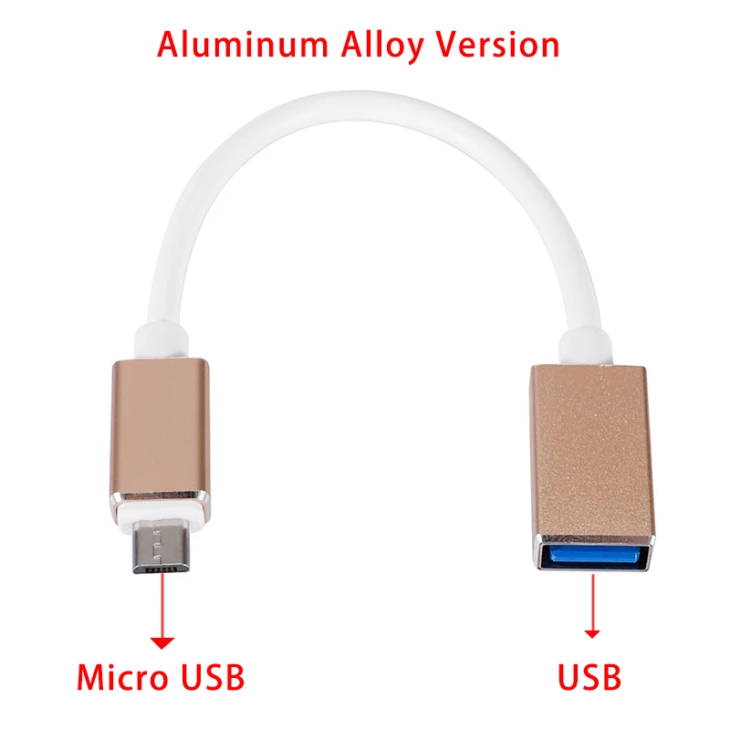 Металлический OTG USB кабель 3,0 адаптер для Android samsung S6 Redmi Note 5 Micro USB разъем для Xiaomi Tablet PC OTG адаптер - Цвет: 1