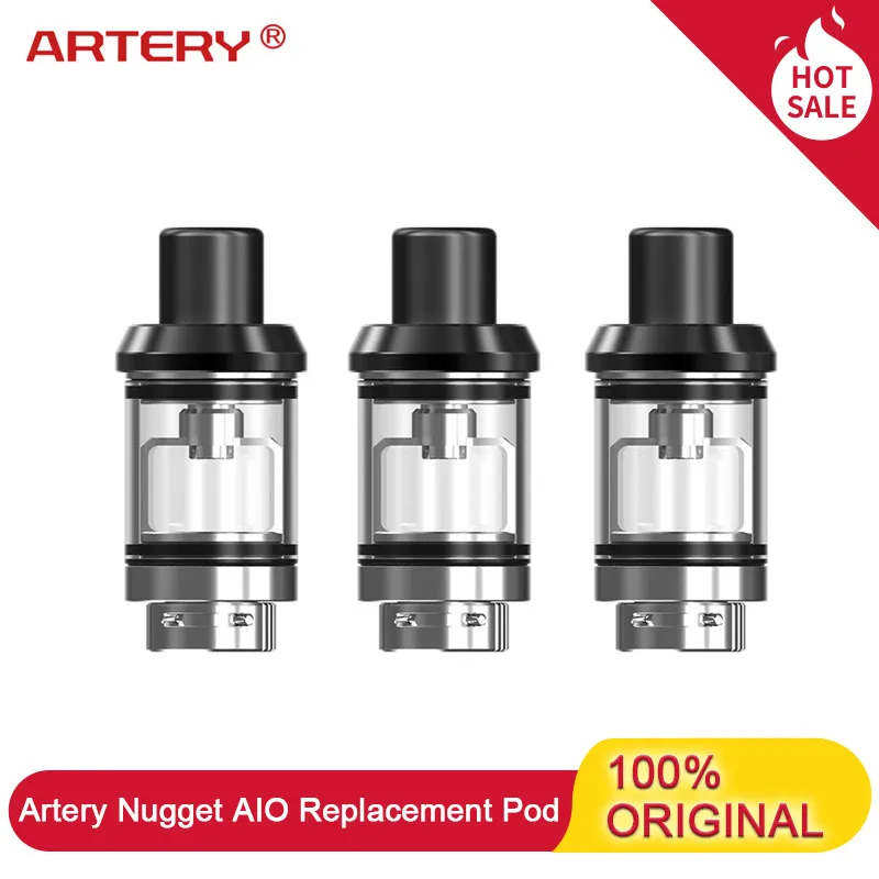 Оригинальный артерии самородок AIO Замена Pod картридж 2 мл Ёмкость 1.4ohm/0.4ohm катушки