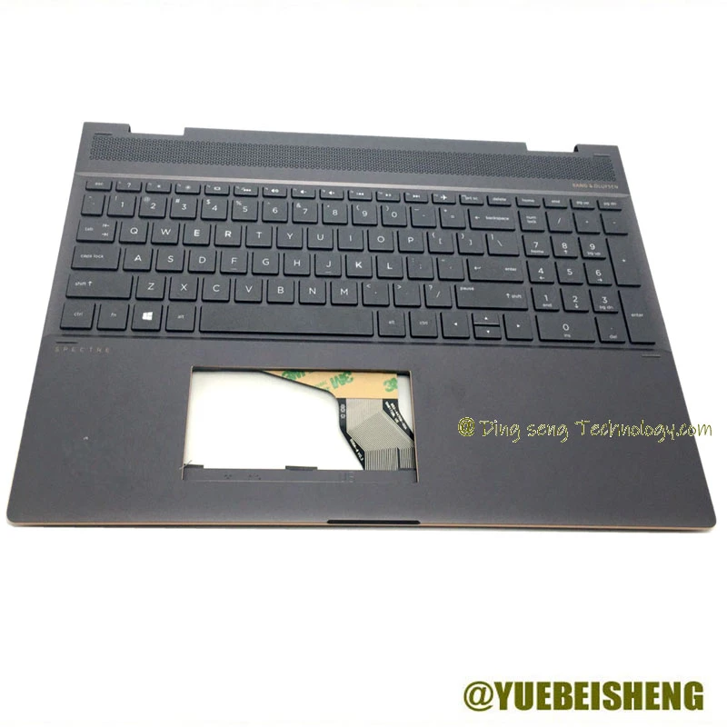 Yuebeisheng For Hp Spectre X360 15ch Palmrest Us Keyboard