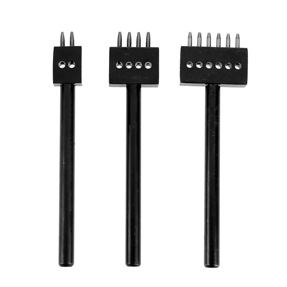 3 шт./компл. круглые инструменты для перфорации черные кожаные дырочки 4/5/6/мм