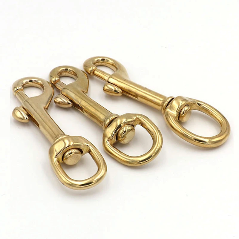 Brass Cloth Chain Hook Dog Chain Cool Key Chain Bag Hanging Buckle Handmade Leather Goods Luggage Accessories 01