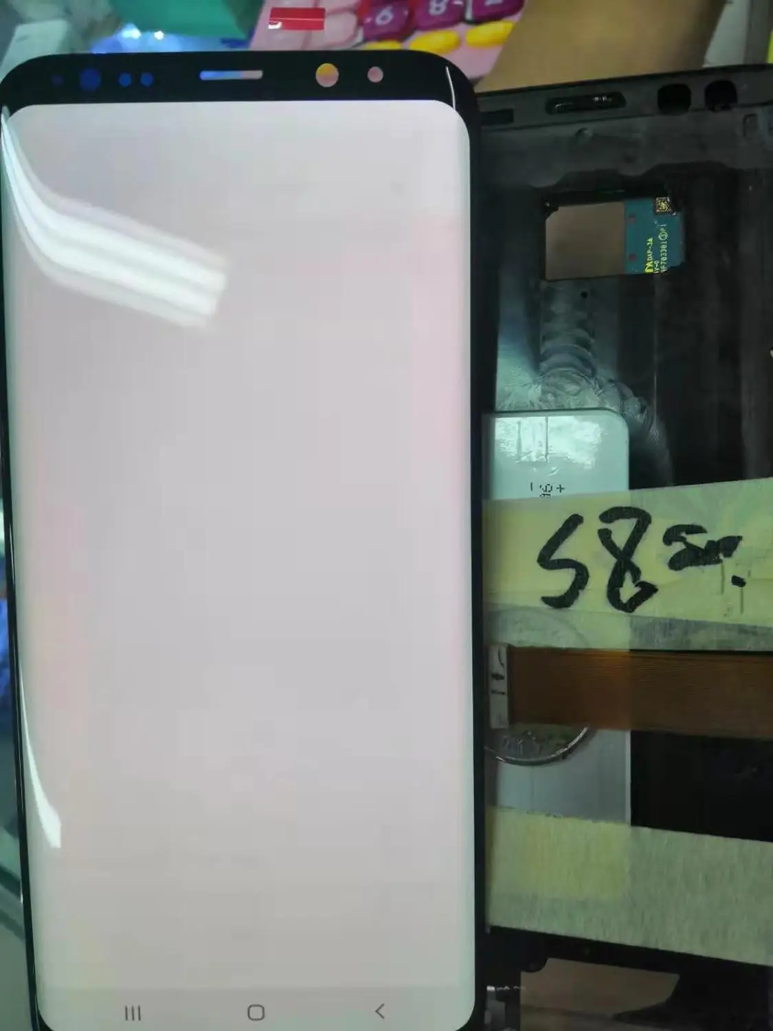 Amoled для samsung Galaxy S8 G950 G950F G950u ЖК-экран с сенсорным стеклом дигитайзер Рамка в сборе для S8 сгорает тень
