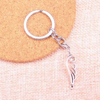 

20pcs angel wings connector Keychain 32*10mm Pendants Car Key Chain Ring Holder Keyring Souvenir Jewelry Gift