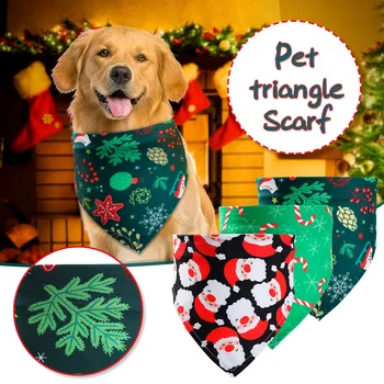 

Pet Accessories Christmas Pet Saliva Towel Cat Dog Scarf Elk Santa Gift Scarf